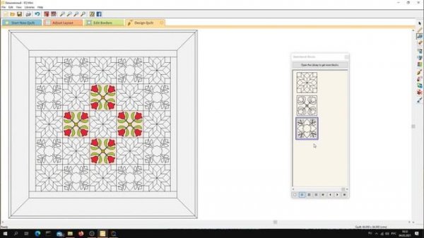 Эскиз с нуля в программе Electric Quilt
