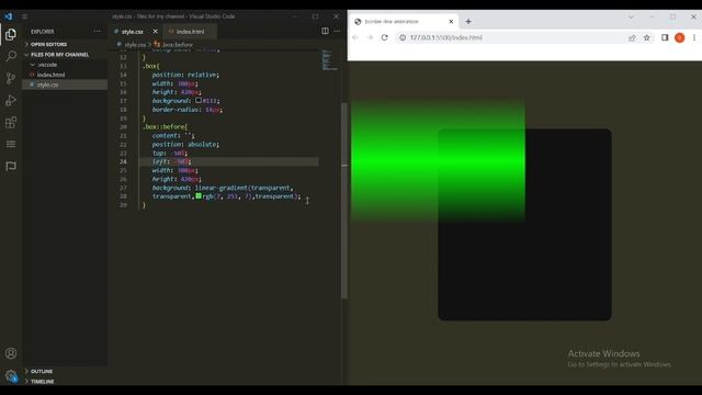 making border-line animation in html css смотреть онлайн