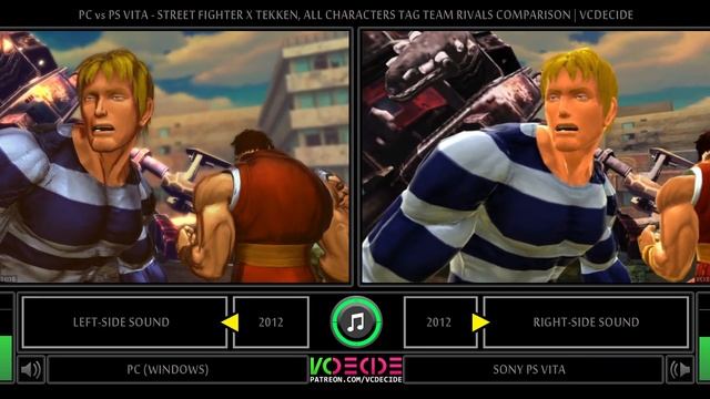 PC vs PS Vita - Street Fighter X Tekken, All Characters Tag Team Rivals Comparison | VCDECIDE смотреть онлайн