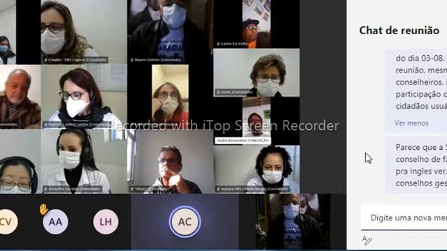 Reunião sobre Processo de eleição dos conselhos Gestores de Saúde por votação online, em 05-08-2021