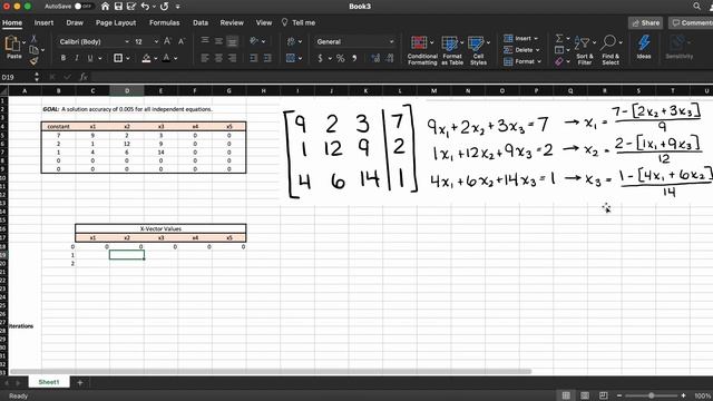 Jacobi Iteration Method In Excel | Numerical Methods смотреть онлайн