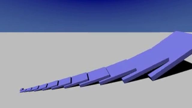 domino gain effect simulated by Bullet Physics Simulation/Blender смотреть онлайн