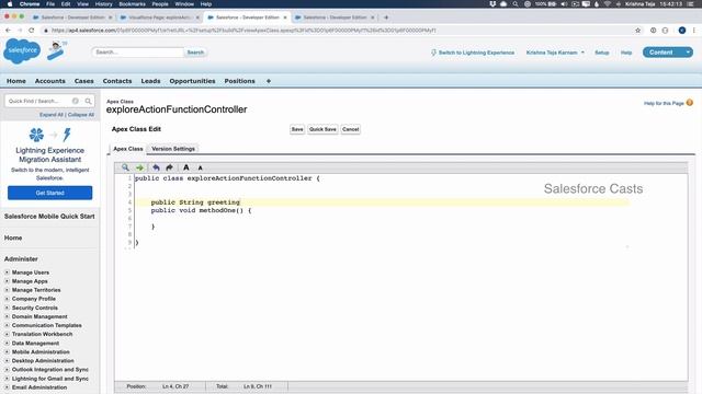 18. Advanced Visualforce tag apex:actionFunction смотреть онлайн