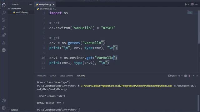 Set and Get Environment Variables In Python Easily | os.environ | os.getenv() смотреть онлайн