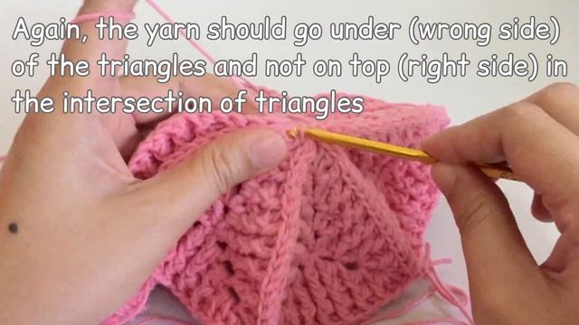 How to join crochet triangle or 3D Triangle Motif смотреть онлайн