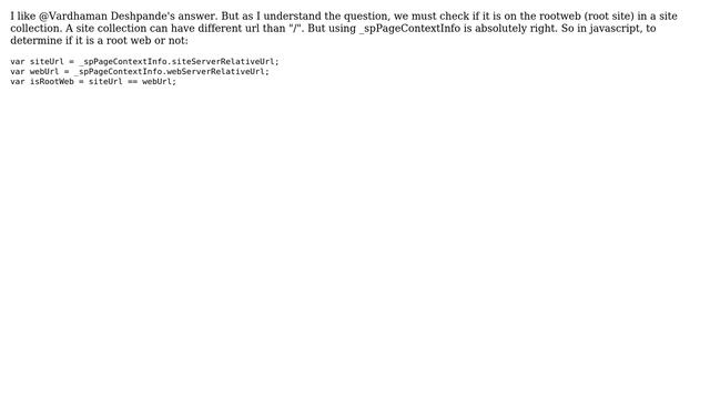 Sharepoint: JS/jQuery Check if on root web of root sitecollection (5 Solutions!!) смотреть онлайн