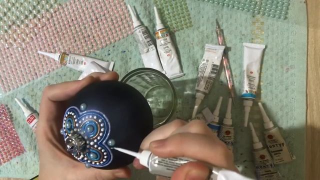 Роспись ёлочного шара. Новогодний декор. Акриловая роспись смотреть онлайн