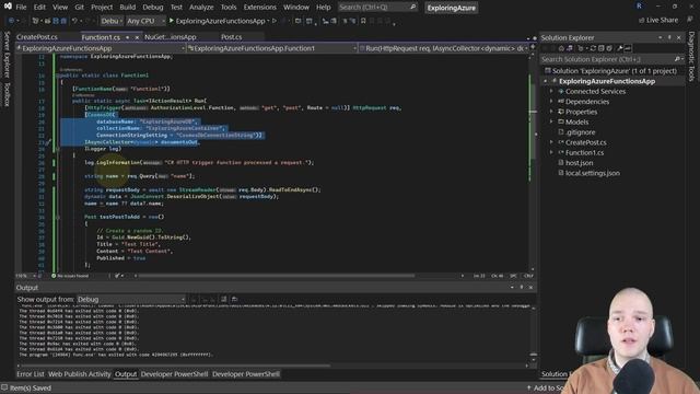 Azure Cosmos DB + Functions App API (Exploring .NET E3) смотреть онлайн
