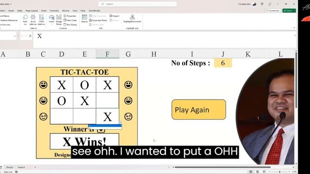 Tic-Tac-Toe Game in Excel || Super Fun || CA Alok A Sethi #tictactoe #excel смотреть онлайн