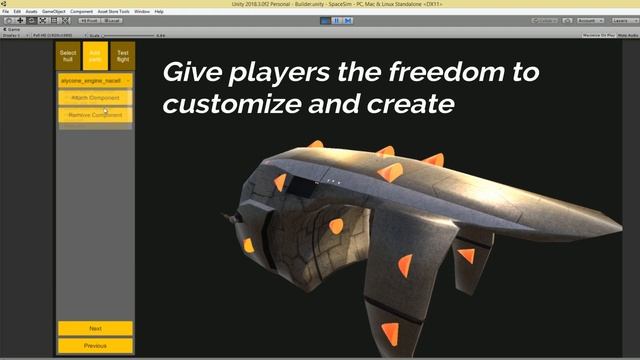 Ingame Spaceship Builder - Unity3D смотреть онлайн