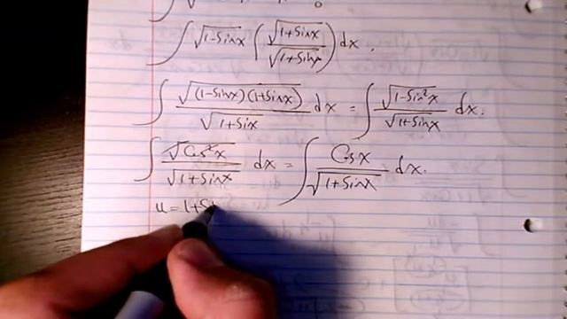 How to integrate sqrt(1-sinx), indefinite integral, trigonometric identities, calculus смотреть онлайн