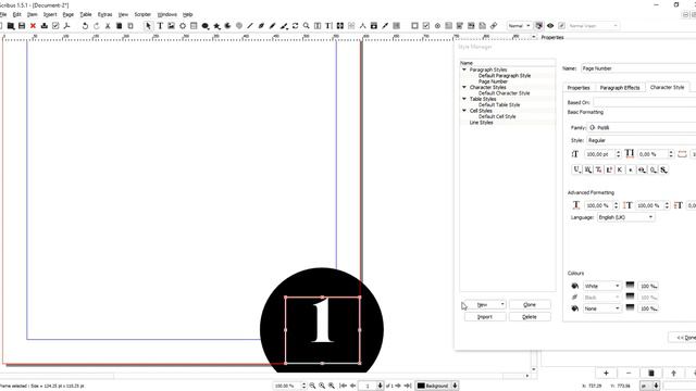 Numbering pages in Scribus 1.5.1 смотреть онлайн