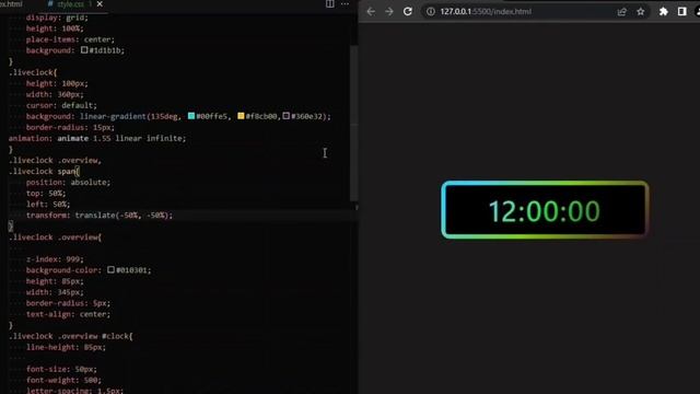 Live Animated Clock using Html CSS and JavaScript UI design | @F.Kcodingideas смотреть онлайн