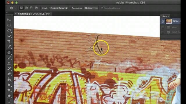 Photoshop cs6 Patch Tool, Content-Aware смотреть онлайн