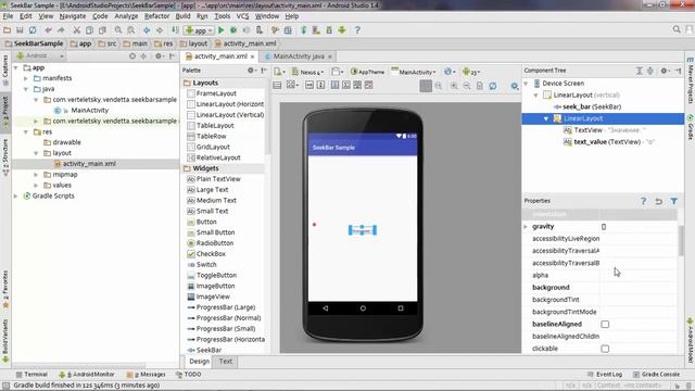 Виджет SeekBar смотреть онлайн