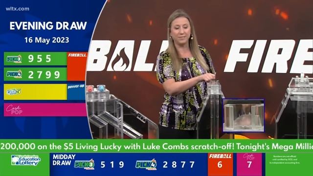Evening SC lottery results for May 16, 2023 смотреть онлайн
