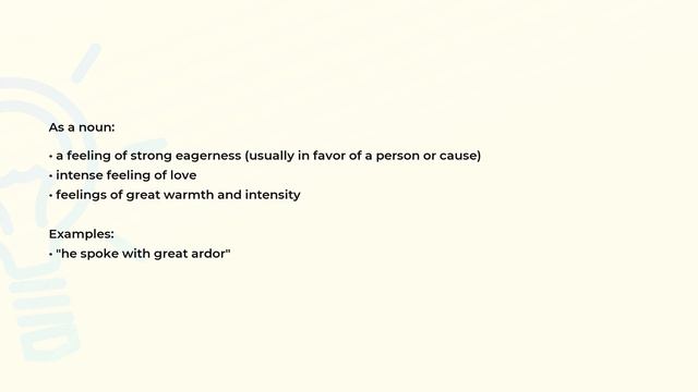 What is the meaning of the word ARDOR? смотреть онлайн