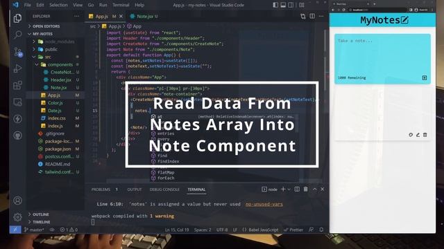 MyNotes - React Beginner Project + Tailwind CSS смотреть онлайн