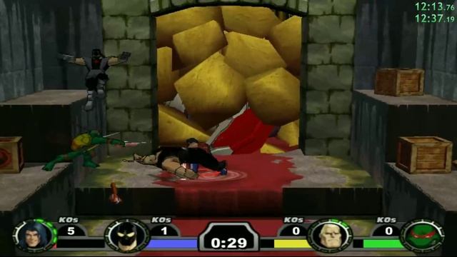 TMNT: Mutant Melee(PC) - Speedrun Casey Johns' Story Any% In 24:14 (RTA 24:54)