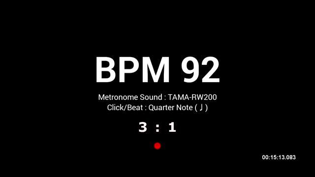 Metronome BPM 92 / TAMA-RW200 смотреть онлайн
