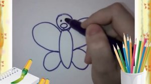 Учимся рисовать. Для детей 3-4 лет. Давай нарисуем Бабочку