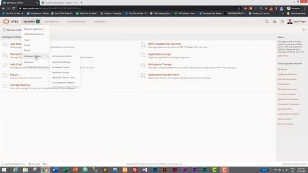 1. Exploring Oracle User Interface [ Web App with Oracle Apex ]