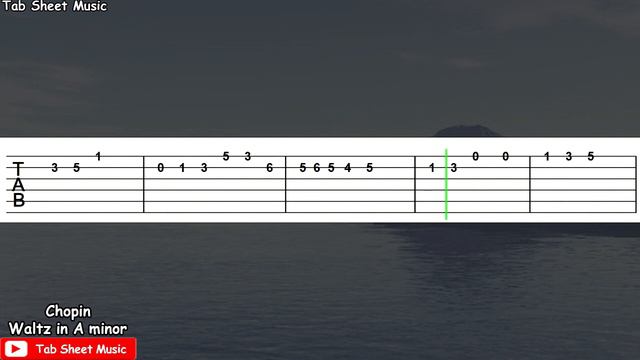 Chopin - Waltz in A minor, B. 150, Op. Posth. Guitar Tutorial смотреть онлайн