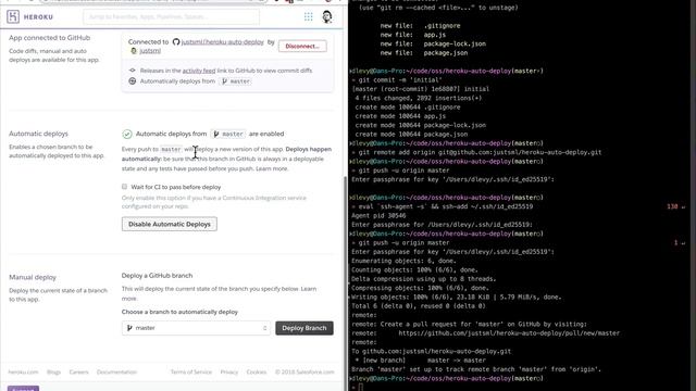 5 Min Guide: Heroku + Github for Automated Deploys смотреть онлайн