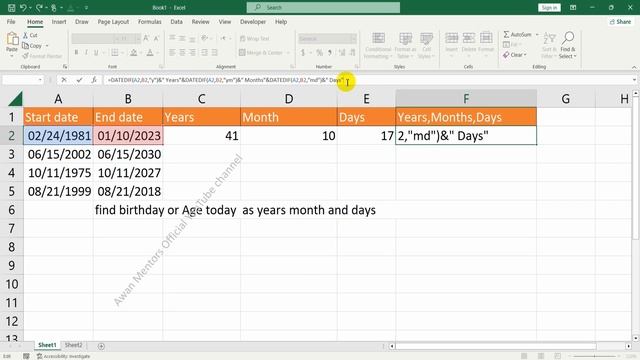 How to calculate difference between two dates in excel смотреть онлайн