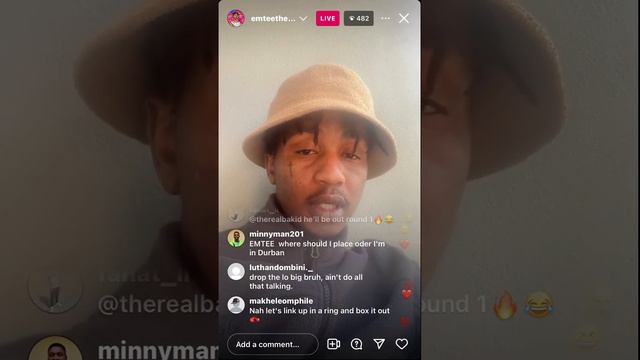 EMTEE THE HUSTLA LIVE ON IG! #africantrapmusic #atm #emtee #emteerecords #viral #sahiphop смотреть онлайн