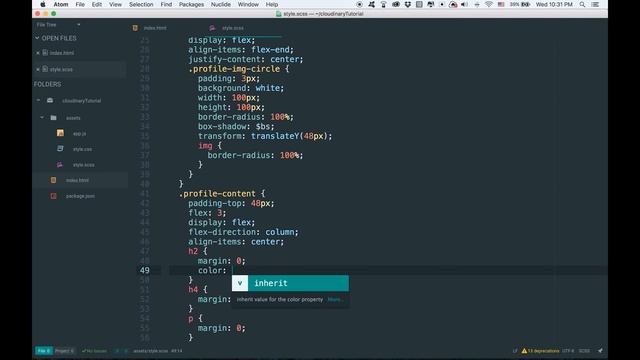 User Profile Speed Design - HTML / Sass - tutorial смотреть онлайн
