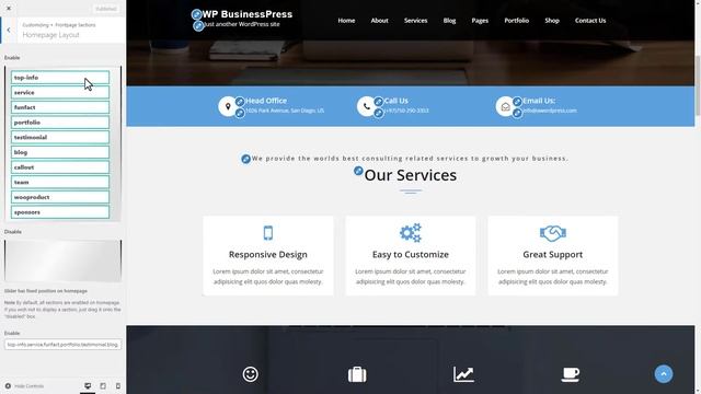 WP BusinessPress Premium WordPress Theme: How To Customize Homepage layout - Part 14 смотреть онлайн