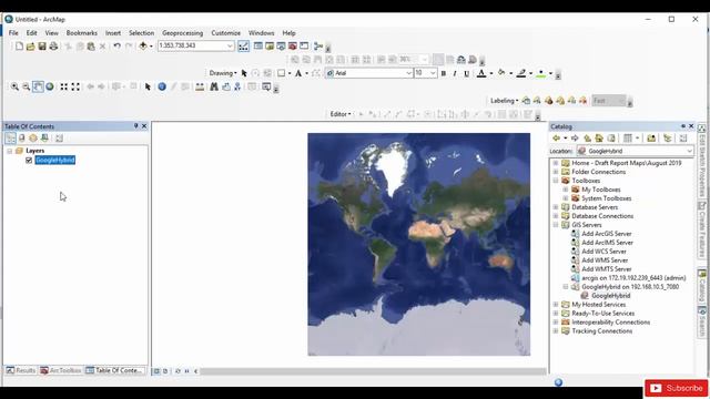 Adding Google Map in ArcGIS as Portable Basemap Server PBS (non commercial use only) смотреть онлайн