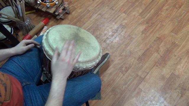 Джембе-композиция Самба для одного, школа африканских барабанов Sun Drums, Андрей Богданов смотреть онлайн