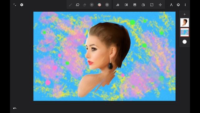 Фон в стиле "Дрим Арт" в программе infinite painter смотреть онлайн