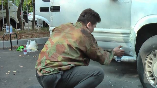 GMC Jimmy - Уличный покрасочный ремонт автомобиля - реальность, которая с нами! смотреть онлайн