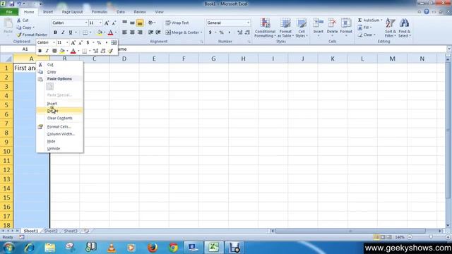 Microsoft Office Excel 2010 Modify Column Width and Row Height смотреть онлайн
