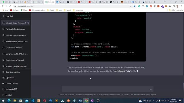 How to integrate Stripe Payment Gateway into Laravel using ChatGPT смотреть онлайн