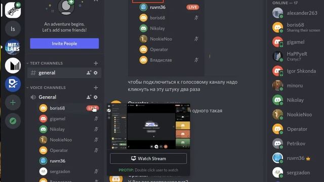 discord Подключиться к звуковому каналу и смотреть видео трансляцию - как если не видно, не слышно смотреть онлайн