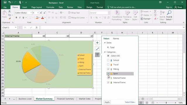 414 How to filter the pie chart in Excel 2016 смотреть онлайн