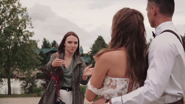 Бэкстейдж свадебной фотосессии на берегу реки смотреть онлайн