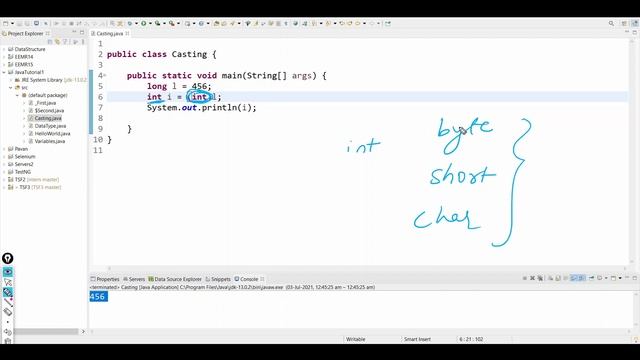 Java tutorial for beginners | Type-casting in Java: Explicit casting смотреть онлайн