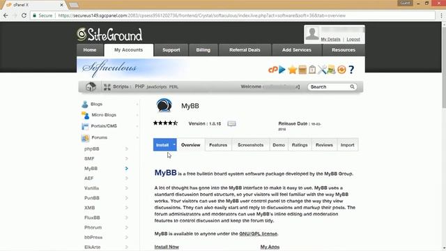 How to Install MyBB on SiteGround Tutorial смотреть онлайн