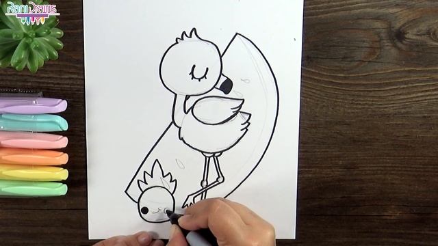 Cómo dibujar un FLAMINGO / FLAMENCO kawaii - How to draw a FLAMINGO step by step смотреть онлайн