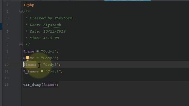 آموزش پی اچ پی هفت، قوانین اولیه متغیرها در php 7 смотреть онлайн