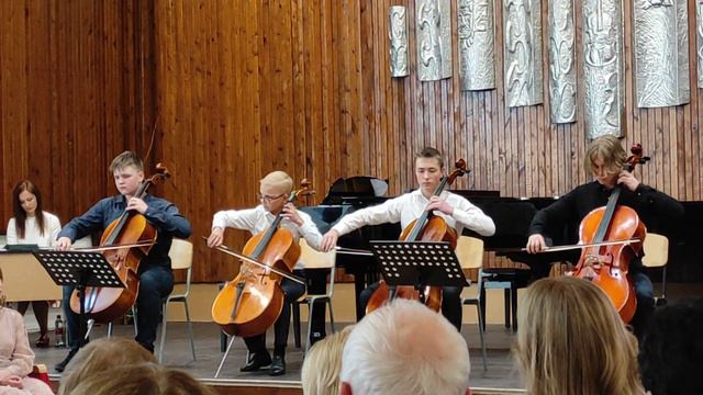 Georg Goltermann - "Romance" Op.119, No.1, for Four Cellos, Jelgavas Cello Quartet смотреть онлайн