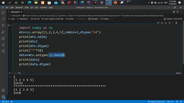 part9 استفاده از دستور astype در numpy برای تعییر type آرایه ها смотреть онлайн
