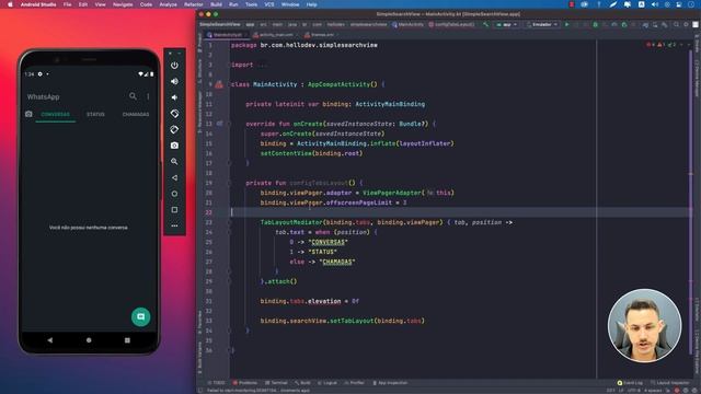 Caixa de pesquisa utilizando TabLayout no Android Studio смотреть онлайн