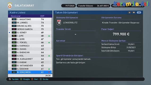Pes 2019 Galatasaray Analig 2020-2021 Transfer Dönemi #1 смотреть онлайн