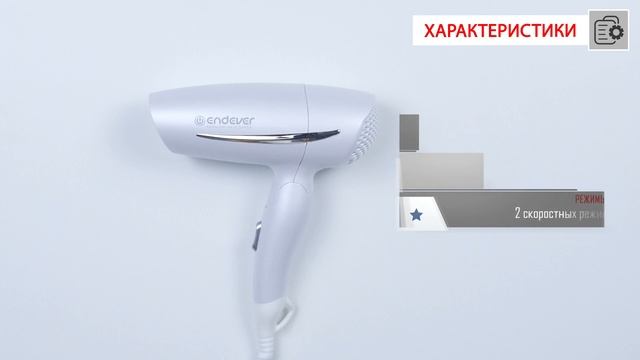 Фен для волос ENDEVER AURORA-450 смотреть онлайн